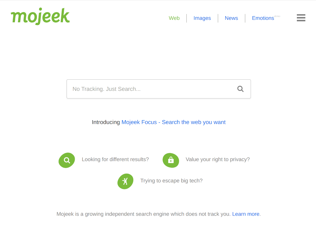 Mojeek, an independent search engine